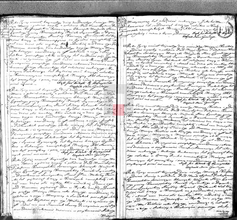 image.from.unit.number "Akta Cywilne Urodzonych Gminy Krasnopolskiey Pttu Seyneńskiego Depptu Łomżyńskiego 1813 R."