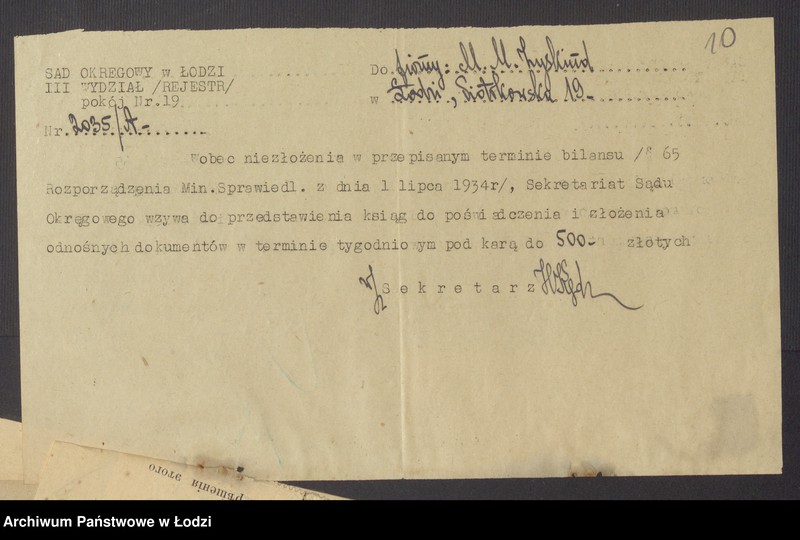 Obraz 12 z jednostki "Mendel Mordka Zyskind - sprzedaż towarów manufakturowych"