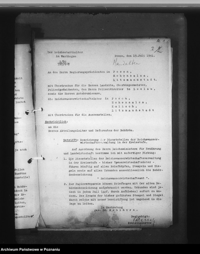 Obraz 7 z jednostki "Erlasse und Bestimmungen"