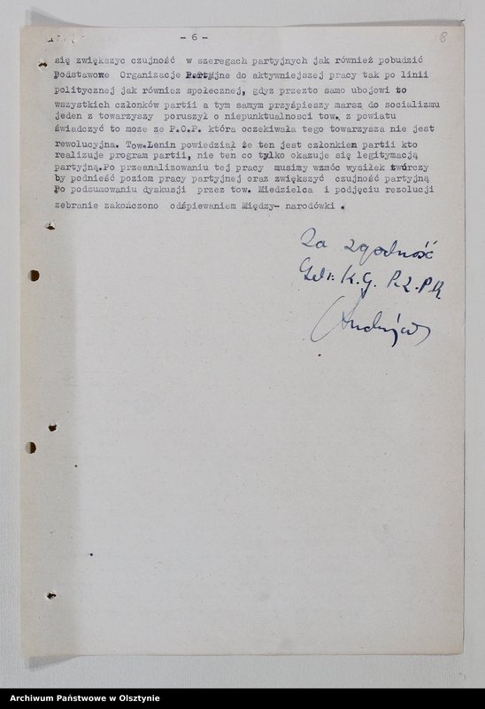 image.from.team "Komitet Gminny Polskiej Zjednoczonej Partii Robotniczej w Zalewie pow. morąski"