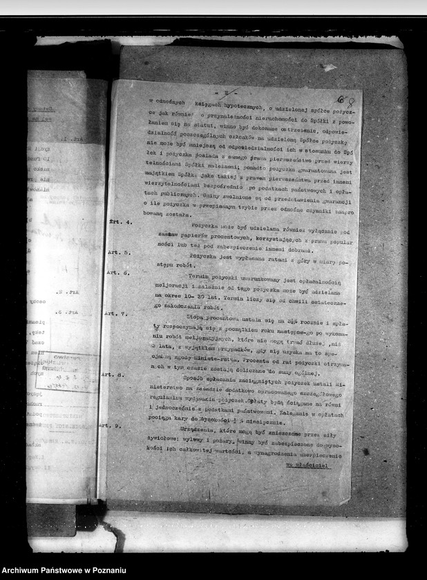 Obraz 12 z jednostki "Sprawy prawne projekty ustaw, rozporządzeń i uzasadnień przedkładanych do aprobaty p. Ministrowi b. Dzielnicy Pruskiej"