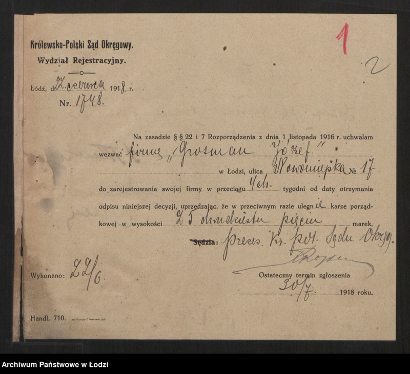 Obraz 4 z jednostki "Jankiel Teiblum- skład chustek"