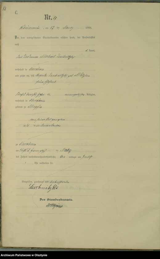 image.from.unit.number "Sterbe-Haupt-Register Nr 1 - 71"