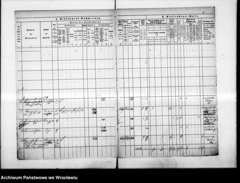 image.from.unit.number "Klassensteuerrolle nebst Eikommens - Nachweisung"