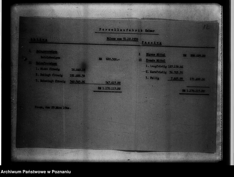 Obraz 17 z jednostki "[Fabryka porcelany w Chodzieży - rachunki i bilanse]."