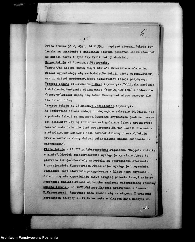 Obraz 10 z jednostki "[Sprawozdania z wizytacji szkół specjalnych, kursów wakacyjnych WKN i tym podobne]"