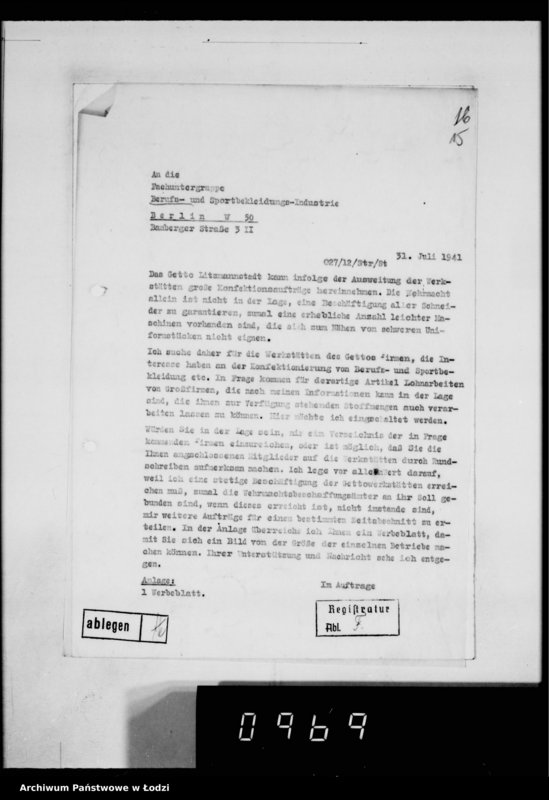 Obraz 19 z jednostki "[Korespondencja z urzędami, instytucjami i firmami]. Lit.Fa-Fy."