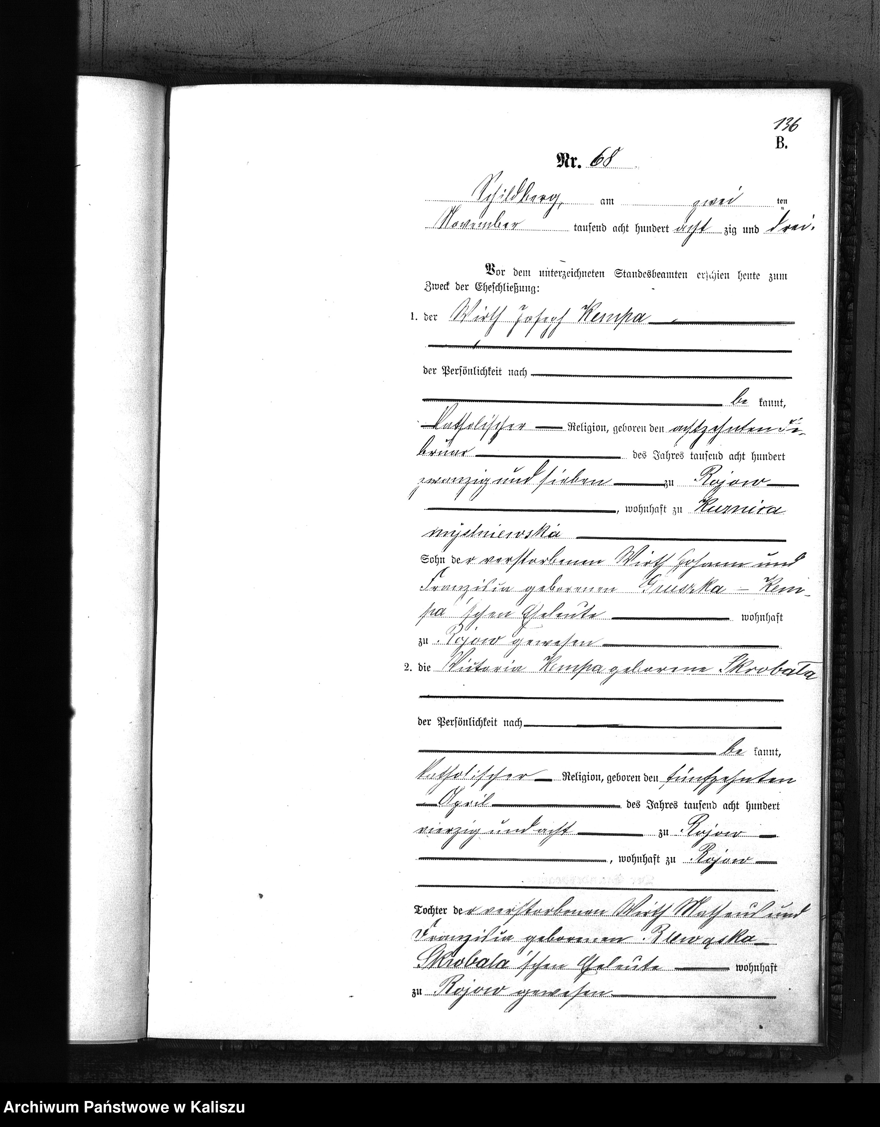 Skan z jednostki: [Księga małżeństw]