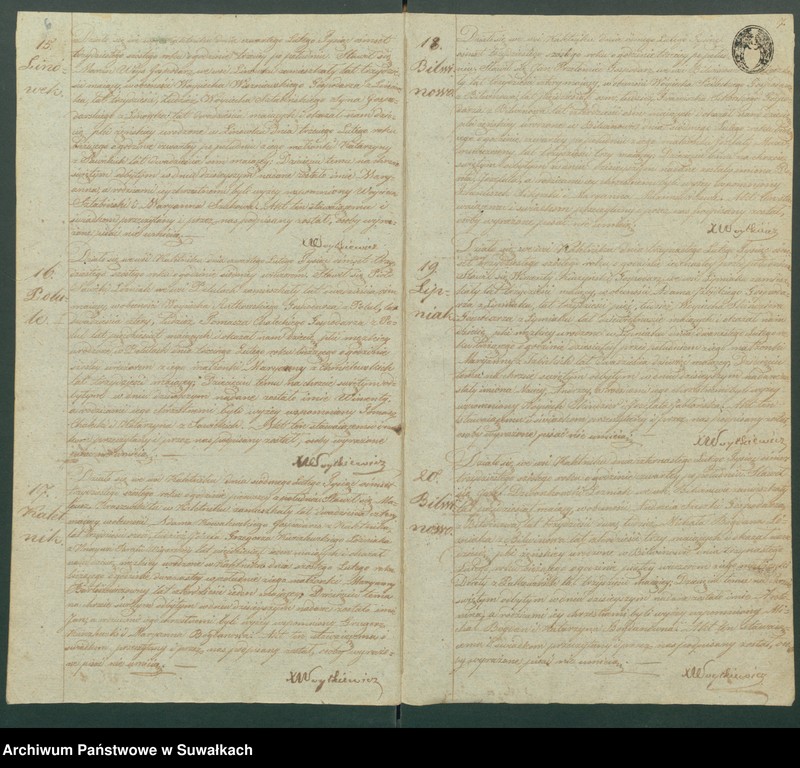 Obraz 6 z jednostki "Duplikat Aktów Urodzonych, Zaślubionych i Umarłych Parafii Kaletnickiey z Roku 1836"