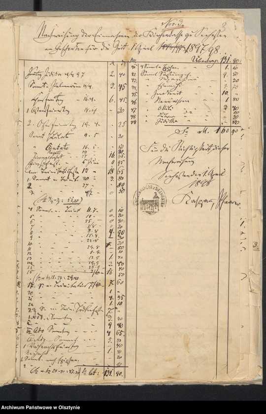 image.from.unit.number "Beläge zur Rechnung der Kirchenkasse Seehesten"
