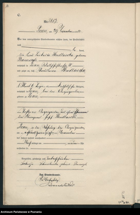 Obraz 17 z jednostki "Księga miejscowa zgonów"