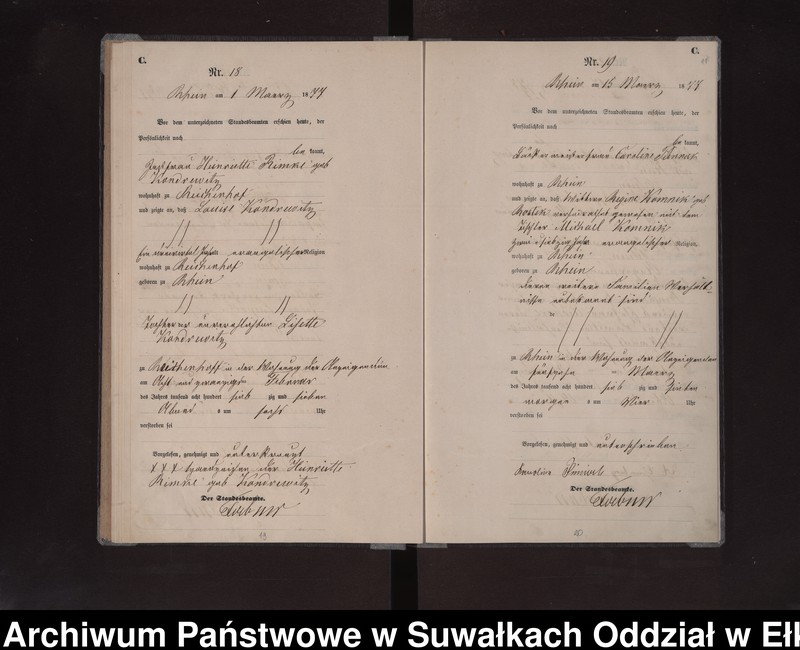 image.from.unit.number "Sterbe-Haupt-Register des Preussischen Standes-Amtes Rhein Kreis Loetzen"
