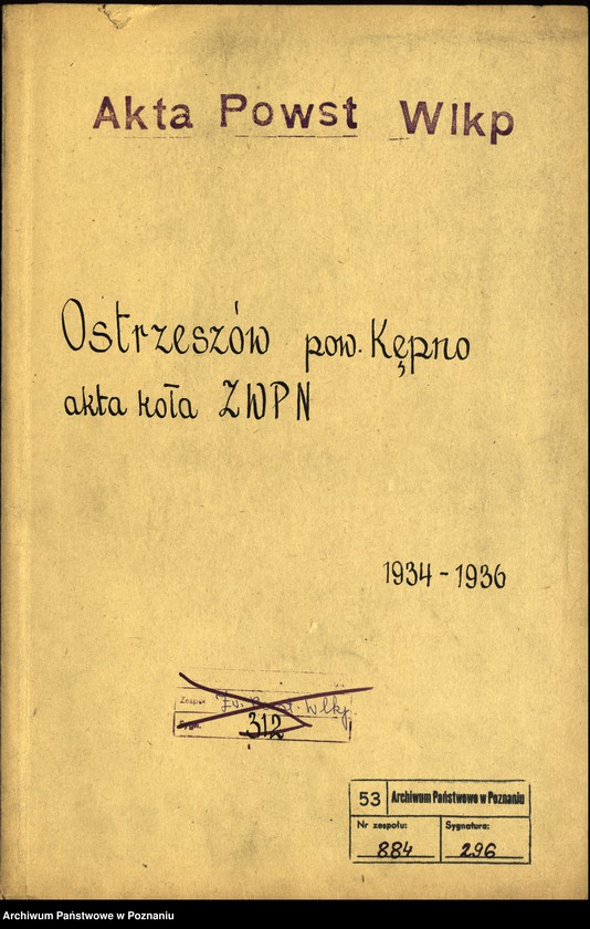 Obraz 3 z jednostki "Ostrzeszów, powiat Kępno - akta koła."