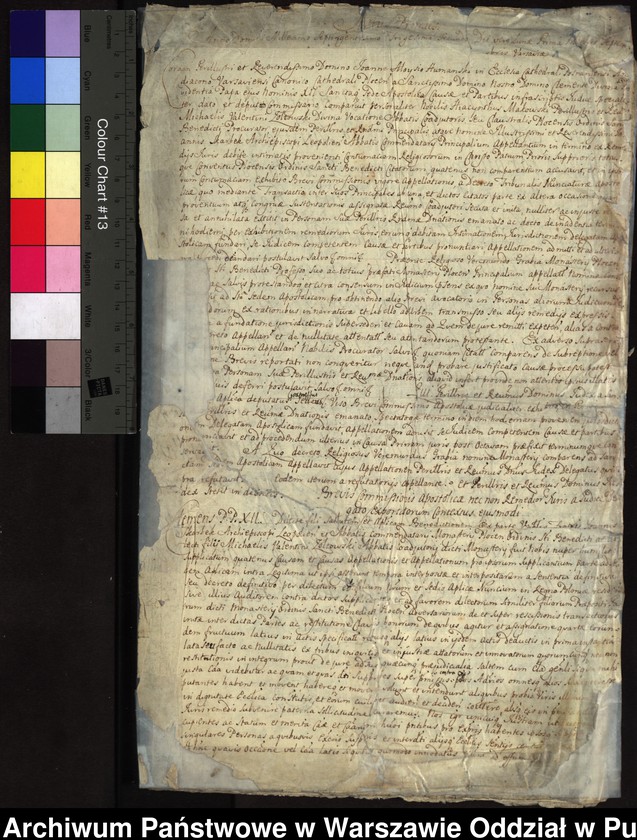 image.from.unit.number "Dekrety i kopie dekretów sądu nuncjatury i kurii rzymskiej oraz kopie umów z lat 1732-1737 dotyczące sporu między opatem Walentym Michałem Żółtowskim a konwentem o podział dóbr i nominację urzędników klasztornych"