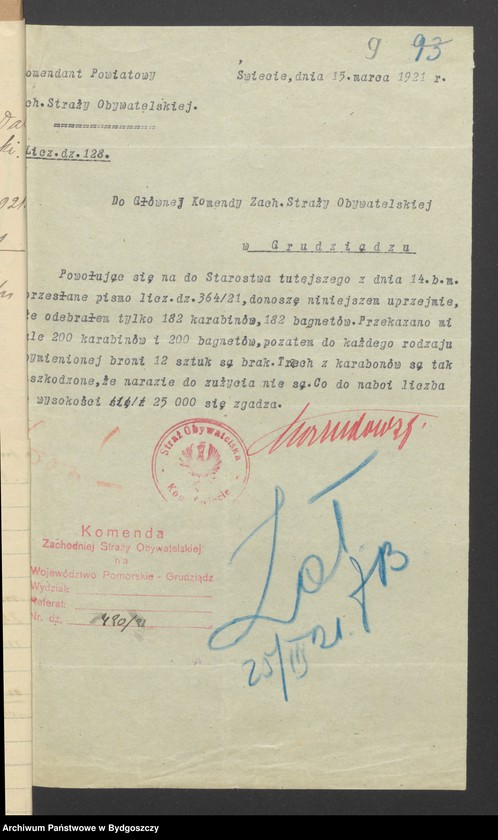 image.from.unit.number "Zaopatrzenie w broń Komendy Wojewódzkiej i Komend Powiatowych Zachodniej Straży Obywatelskiej na Województwo Pomorskie"