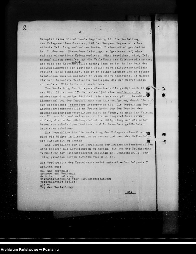 Obraz 6 z jednostki "Kriegsverdienst- Auszeichnungen, Bestimmungen, Schriftwechsel usw."