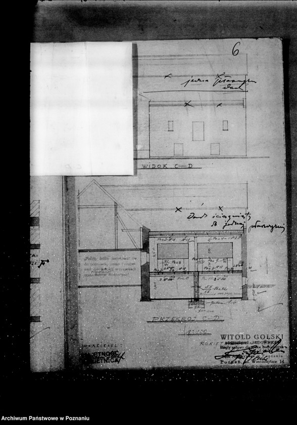 Obraz 13 z jednostki "Rysunek na rozbudowę gorzelni rolniczej w dobrach rycerskich O. Hantelmanna w Rokietnicy powiat poznański"