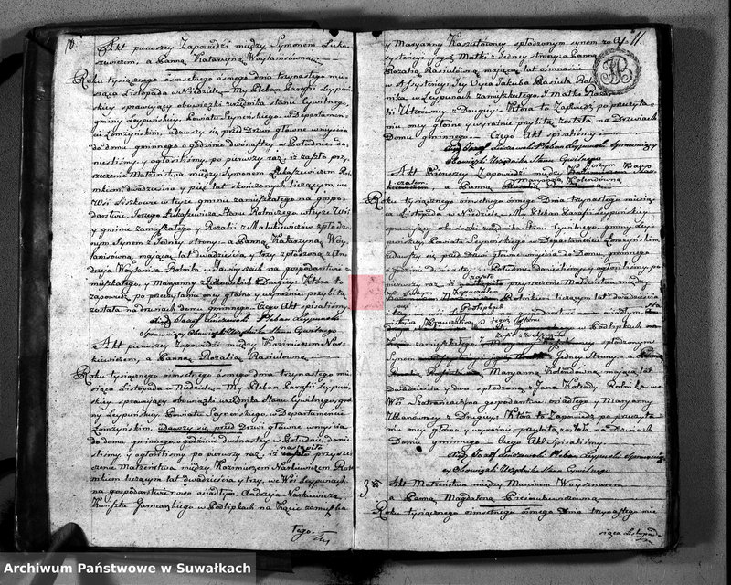 image.from.unit.number "Księga Aktów Cywilnych Małżeństwa Gminy Leypuńskiej od Dnia pierwszego Maja 1808 zaczęta y do końca Dnia 1-o Maja 1809 R-u ukończona"