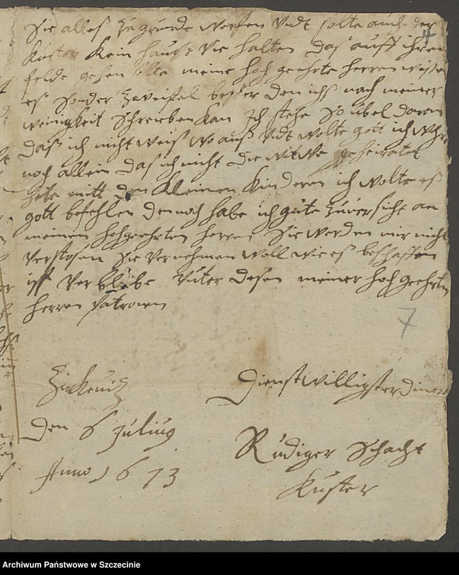 image.from.unit.number "Küsterdienst zu Zirkwitz [Cerkwica]."