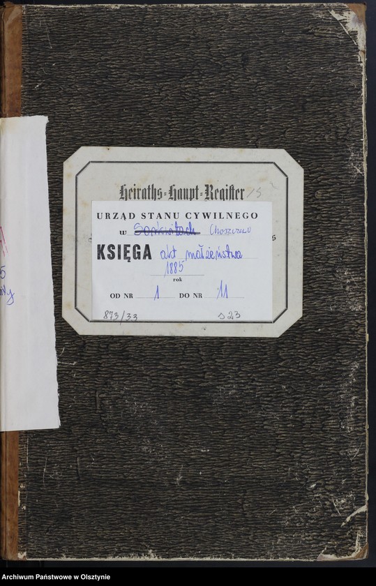 image.from.unit.number "Heiraths-Haupt-Register Nr 1 - 11"