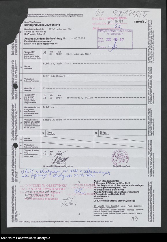 image.from.unit.number "Akta zbiorcze urodzeń z 1918 roku"