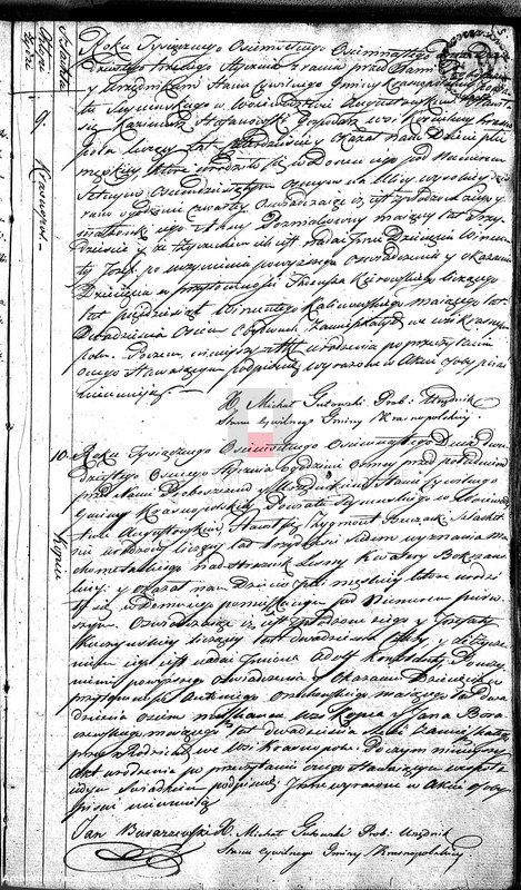 image.from.unit.number "Akta Urodzonych Gminy Krasnopolskiey Powiatu Seyneńskiego w Województwie Augstowskim Roku 1818 od 1 Stycznia."