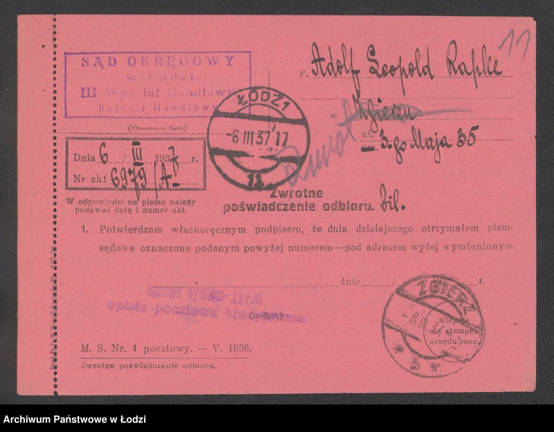 Obraz 13 z jednostki "Adolf Leopold Rapke – młyn elektryczny"