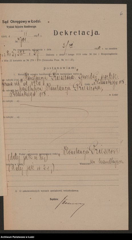 Obraz 8 z jednostki "Konstancja Prieserowa- sprzedaż resztek"