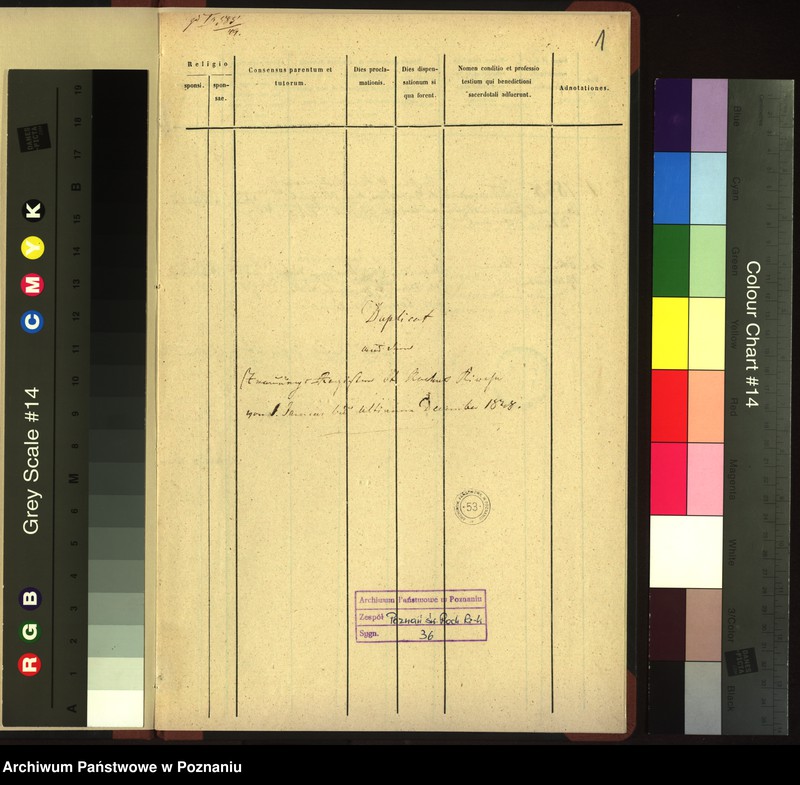 Obraz 2 z jednostki "Duplicat aus dem trauungs- Register"