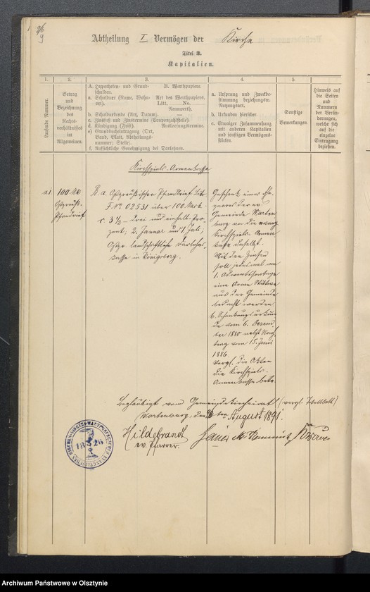 image.from.unit.number "Lagerbuch der evangelischen Kirchengemeinde Wartenburg"
