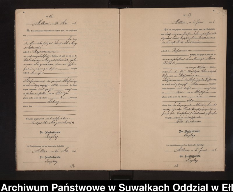 image.from.unit.number "Geburts-Neben-Register des Preussischen Standes-Amtes Stasswinnen Kreis Lötzen"