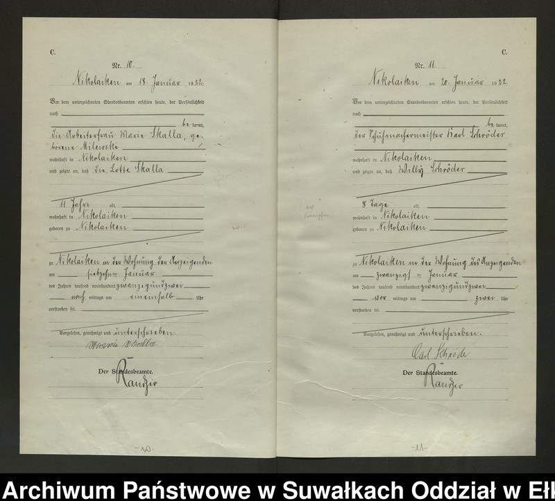 image.from.unit.number "Sterbe=Haupt=Register des Königlichen Preussischen Standes-Amtes Nikolaiken Kreis Sensburg"