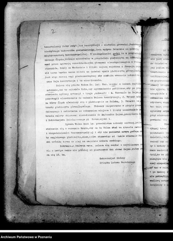 Obraz 6 z jednostki "Okólniki, programy działania, sprawy personalne wycinki prasowe"