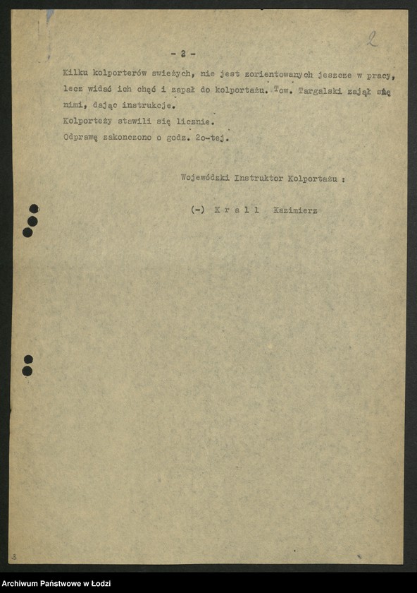 Obraz 3 z jednostki "Kolportaż - sprawozdania instruktora [wojewódzkiego] z wyjazdów w teren"