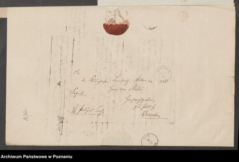 image.from.unit.number "Acta generalia des Oberpäsidialkommissars Landrat von Madai zu Kosten betreffend die Verfolgung der polnisch-revolutionären Umtriebe im Kreise Pleschen /Pleszew/."