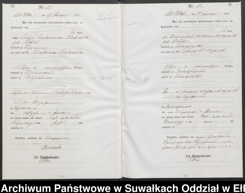 image.from.unit.number "Sterbe-Haupt-Register des Königlichen Preussischen Standes-Amtes Ukta Kreis Sensburg"