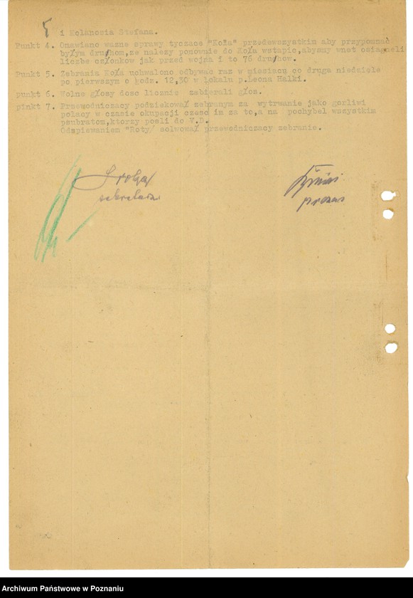 Obraz 8 z jednostki "Współdziałanie Zarządu Głównego Związku Powstańców Wielkopolskich z kołami: 1. Ryczywół [1949] 2. Sieraków [1947-1948] 3. Słupia Kapitulna [1947] 4. Słupsk [1948-1949] 5. Starogard [1947-1948] 6. Stęszew [1947] 7. Sulęcin [1947-1948] 8. Swarzędz [1946-1949] 9. Szamotuły [1947-1949] 10. Szczecin [1946-1949] 11. Śmigiel [1946-1949] 12. Śrem [1947-1949]"