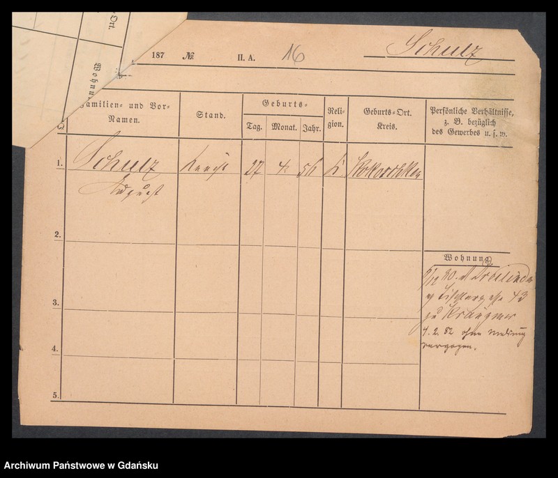 image.from.unit.number "Karty meldunkowe: Schulz August - Schulz Ernst"