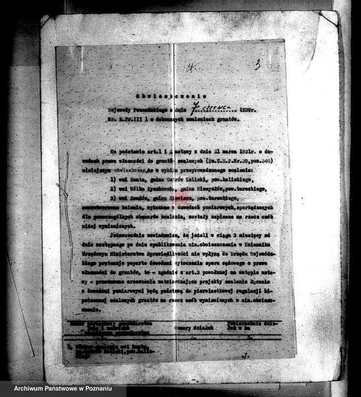 Obraz 7 z jednostki "Regulacja hipoteczna scalonych wsi Sendów powiatu tureckiego"