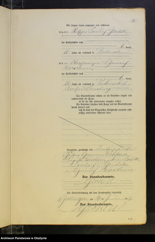 image.from.unit.number "Heirats-Neben-Register Nr 1 - 26 [ Księga małżeństw - wtóropis ]"