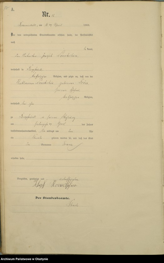 image.from.unit.number "Geburts-Haupt-Register Nr 1 - 71"