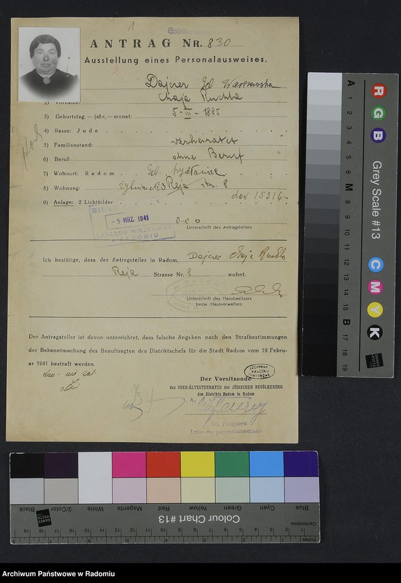 image.from.unit.number "[Wnioski o wydanie dowodów osobistych oraz nie odebrane dowody Dajczer - Dawidzon]"