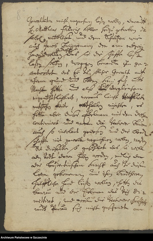 image.from.unit.number "Dorfschaft Büssenthin [Buszęcin] contra sämtliche Koeller auf Reckow [Rekowo] und deren Untertanen wegen der zu Ungebühr gepflügten Brache und verübter Gewalt."