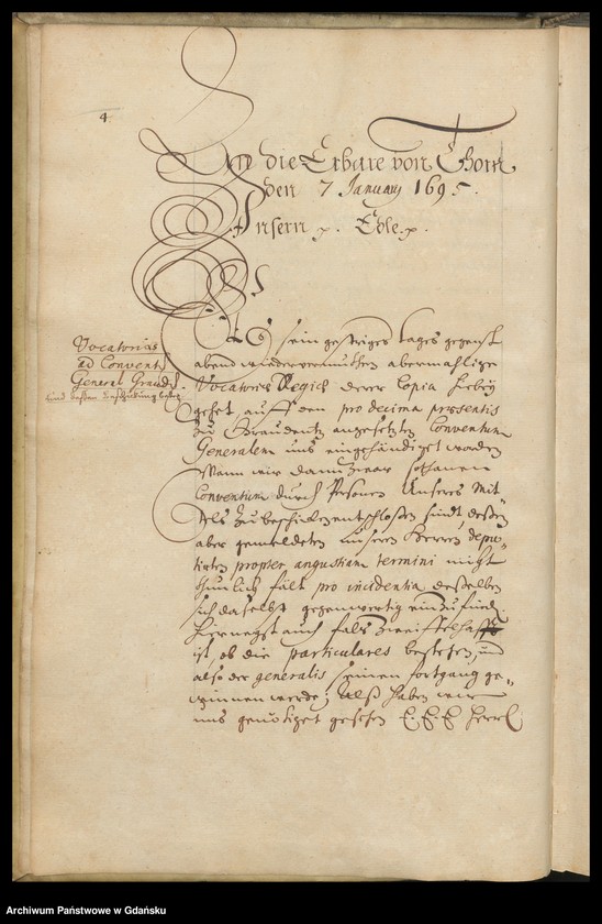 image.from.unit.number "Literae Senatus Civitatis Gedanensis de A. 1695. Literae Senatus Civitatis Gedanensis de A. 1696. Index literarum [adresatów]; w osobnym poszycie: Register der in den Missiven von 1695 u. 1696 enthaltenen vornehmsten Materien"