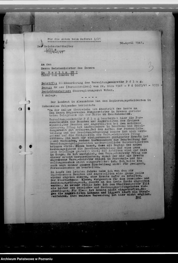 Obraz 7 z jednostki "Pflug, Ernst - Urzędnik"