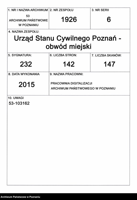 Obraz 1 z jednostki "Spis alfabetyczny urodzeń"