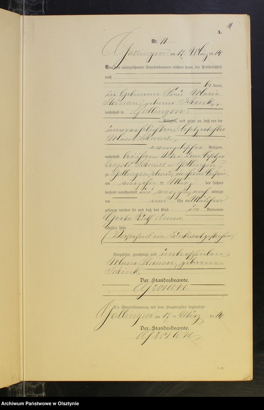 image.from.unit.number "Geburts-Neben-Register Nr 1 - 65 [ Księga urodzeń - wtóropis ]"
