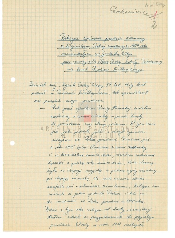 Obraz 7 z jednostki "Relacje i wspomnienia dotyczące powstania wielkopolskiego: 1. Rakoniewice, powiat Wolsztyn, województwo poznańskie, 2. Rawicz, powiat Rawicz, województwo poznańskie."