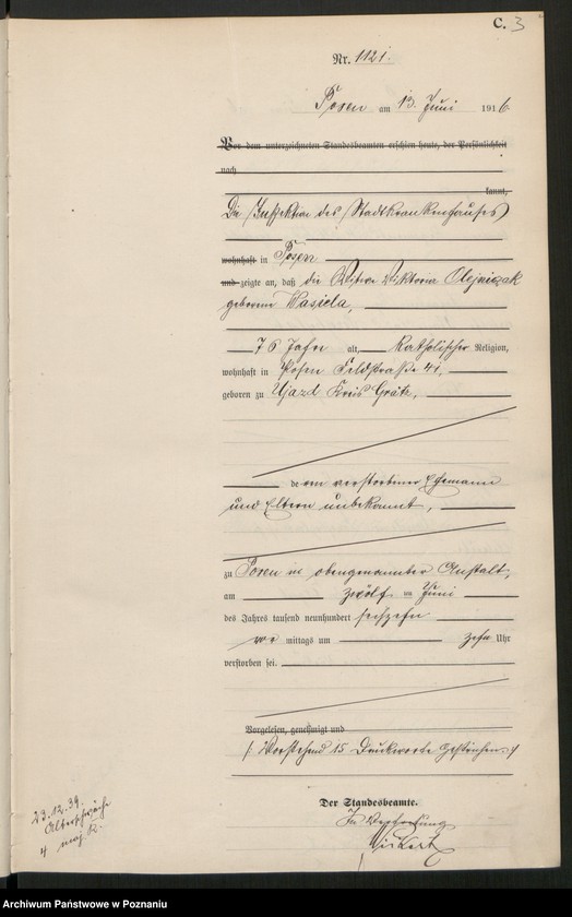 Obraz 5 z jednostki "Księga miejscowa zgonów tom III [Rejestr główny zgonów]"