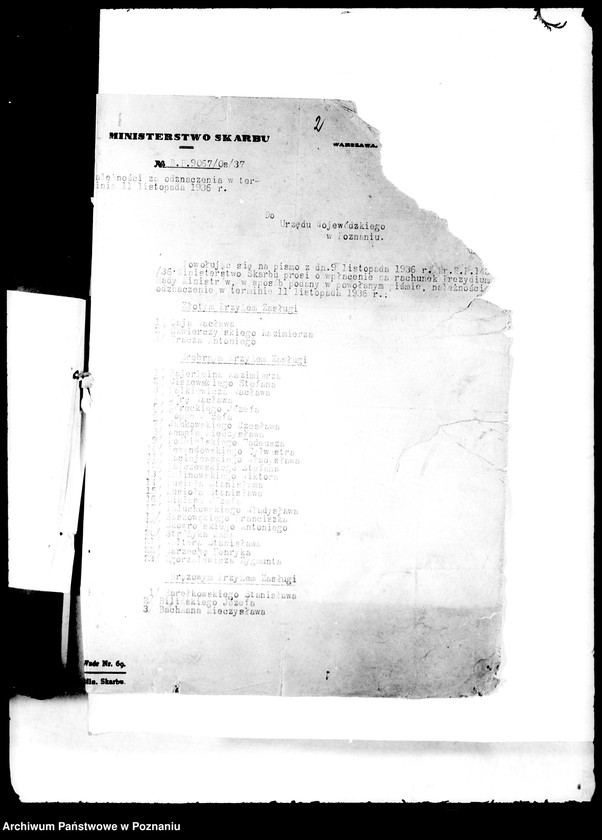 Obraz 6 z jednostki "Doręczenia odznaczeń /m.in. wykazy odznaczonych/"